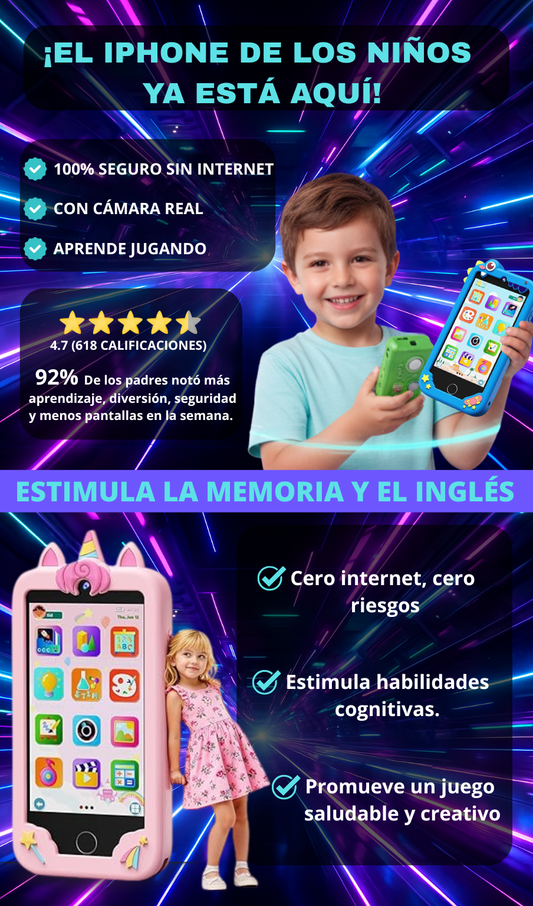 KIDS PHONE® EL CELULAR QUE LOS NIÑOS AMAN Y LOS PAPÁS APRUEBAN