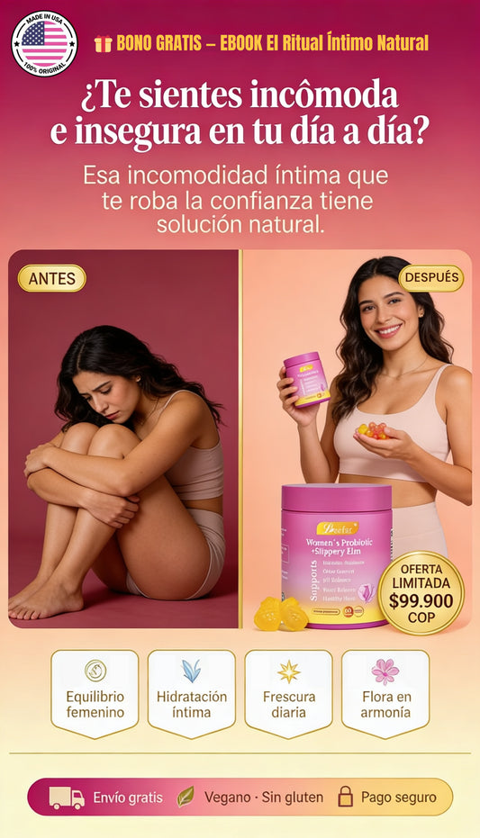 Gomitas de Bienestar Femenino con Probióticos y Olmo Resbaladizo